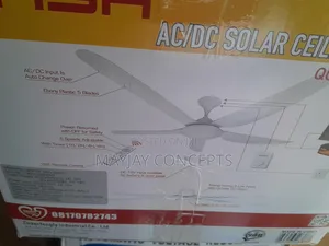 QASA 5-blades Ac/Dc Solar Ceiling Fan With Remote-25watts