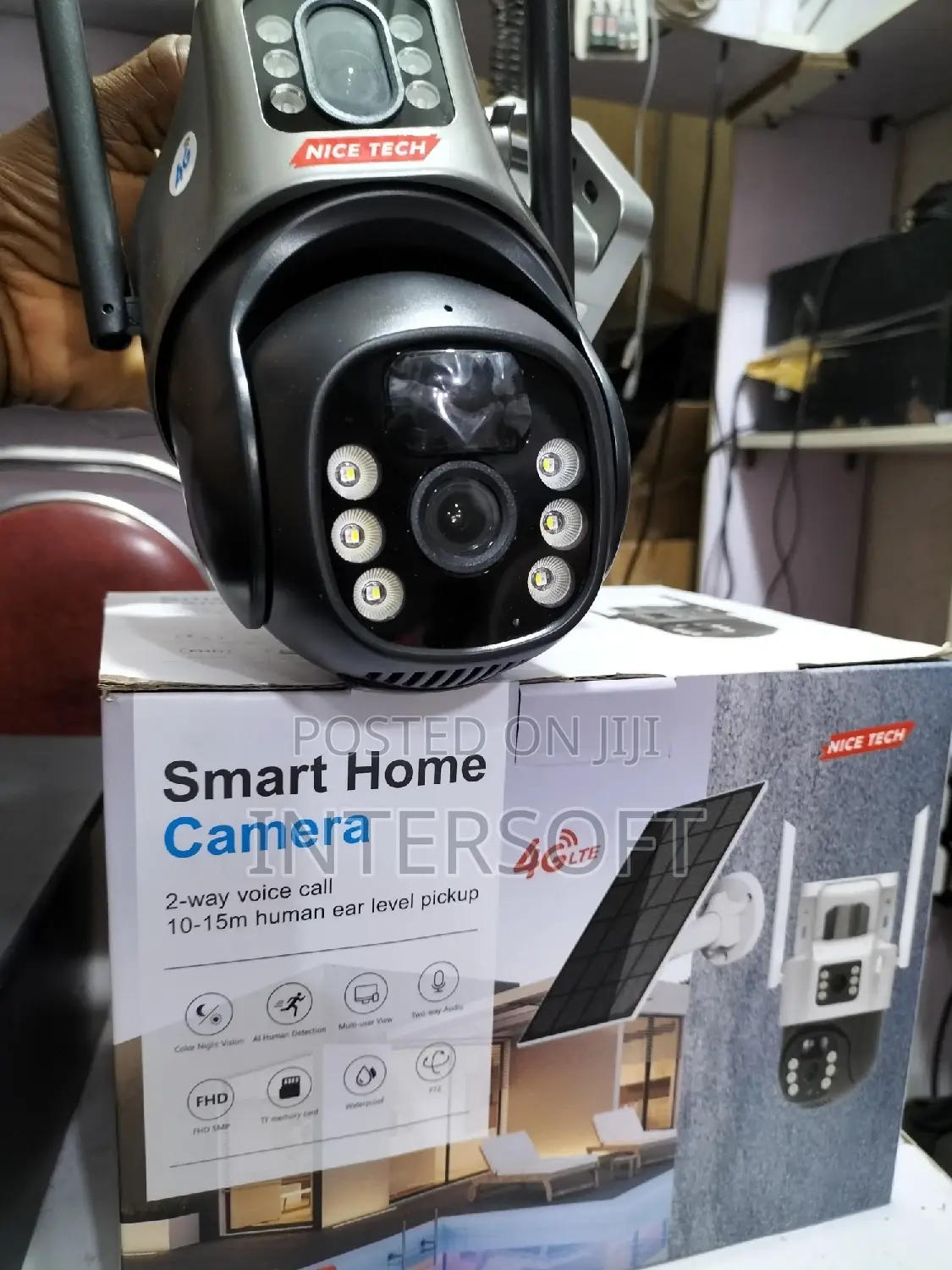 5mp 4g Dual Lens Solar Powered Alarm PTZ Security Camera