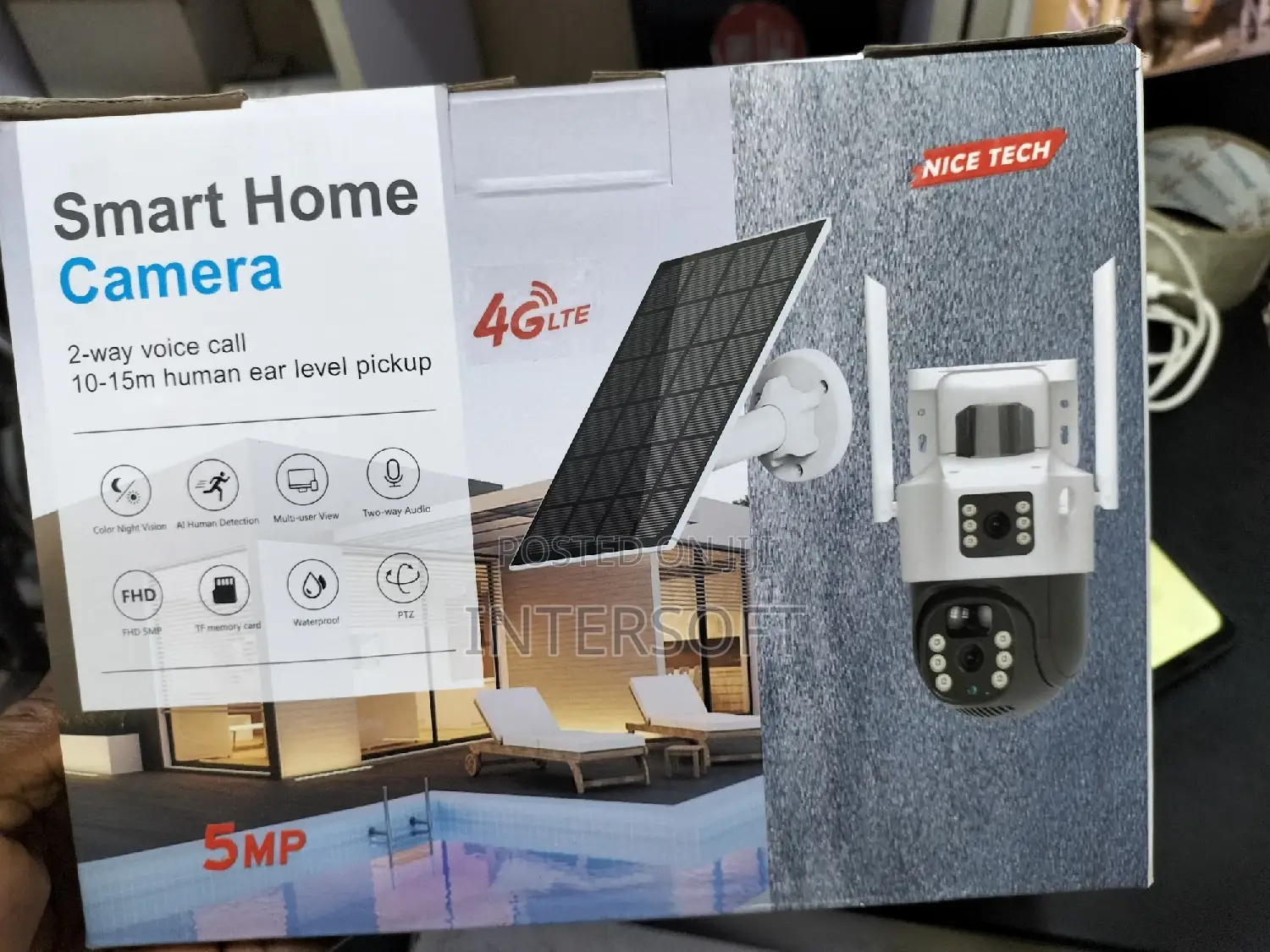 5mp 4g Dual Lens Solar Powered Alarm PTZ Security Camera