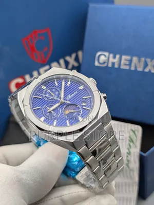 Chenxi Chronograph Silver Watch With Full Package
