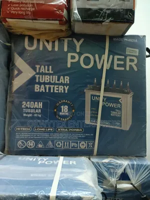240ah Unity Power Indian Tall Tubular Battery 5yeras Warrant