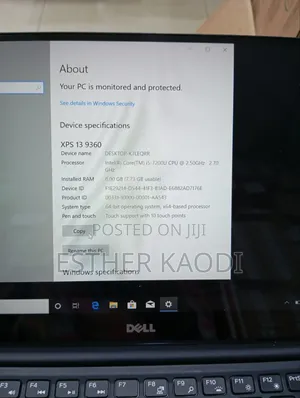 Laptop Dell XPS 13 9360 8GB Intel Core I5 SSD 256GB
