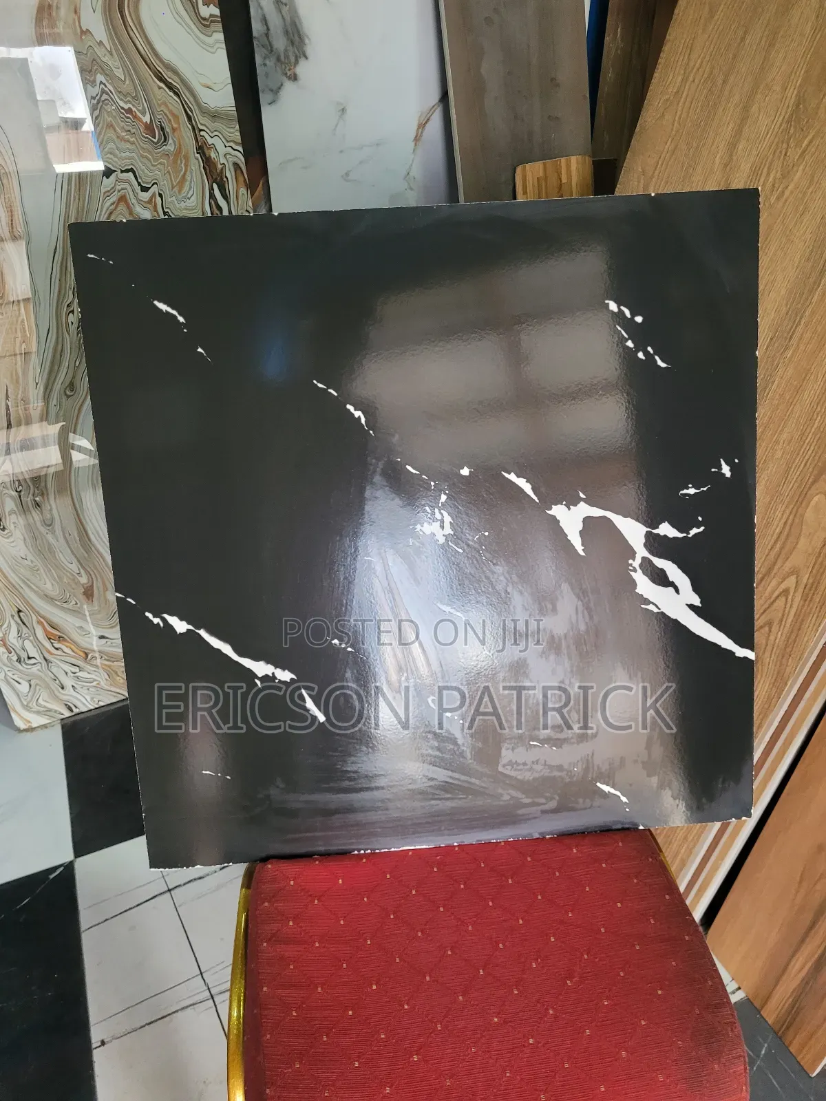 60/60 Black Design Floor Tiles
