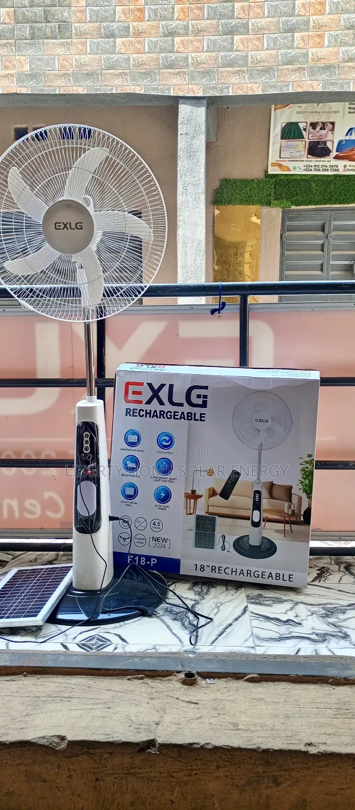 EXLG AC/DC Rechargeable Fan