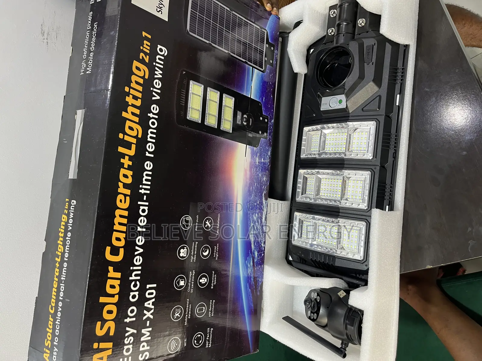 Ai Solar Camera +Lighting 2in1 450w With CCTV CAMERA