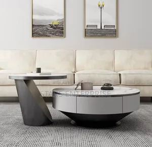 Center Table With Marble Top / Side Stool