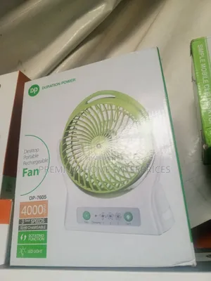 Dp Rechargeable Table Fan 4000mah Dp-7605