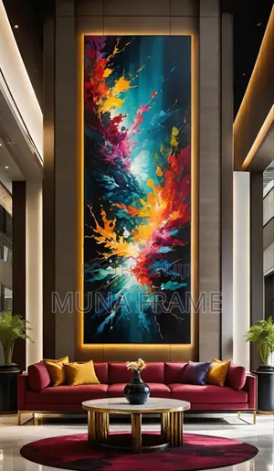 2ftby80 Inches Abstract Wall Artwork Print on Canvas