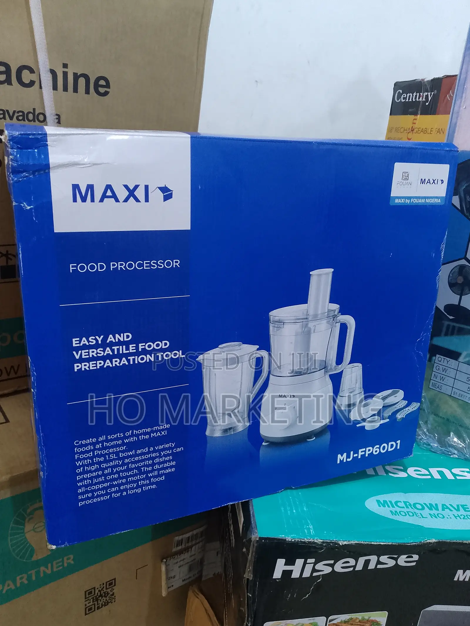 Maxi 1.5L Bowl Culinary PRO Food Processor-Mj-Fp60d1