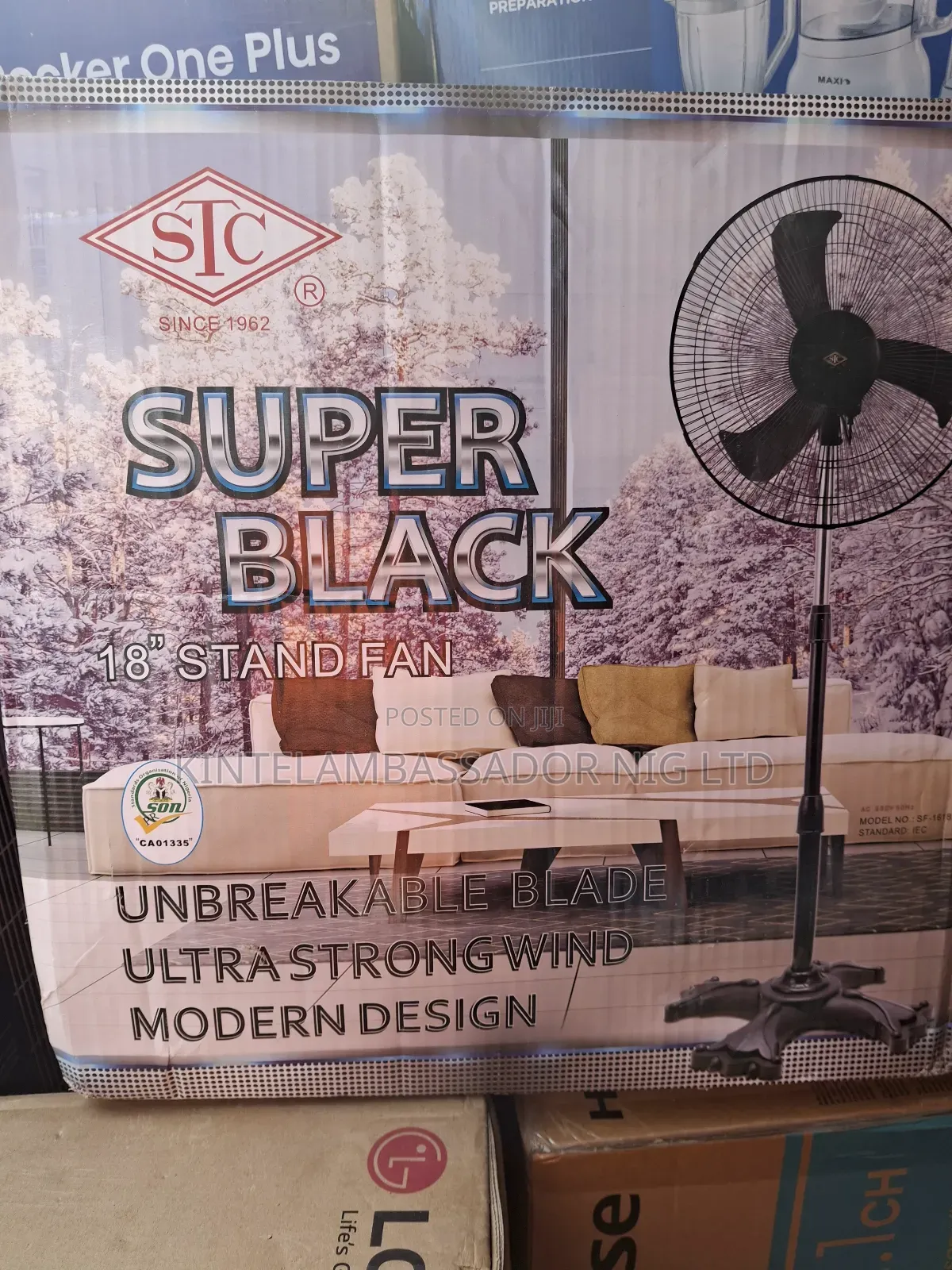 STC Super Black 18'" Standing Fan