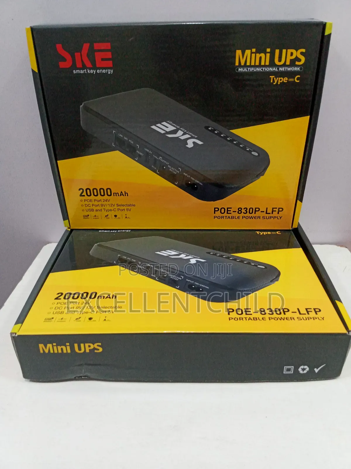 Ske 20,000mah Mini UPS Multifunctional Network With Type-C