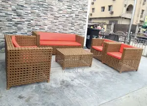 High Quality Plastic Outdoor 7 Seater Chair With Table