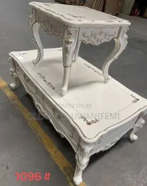 Imported Royal 4 Drawers Center Table With 2 Stools