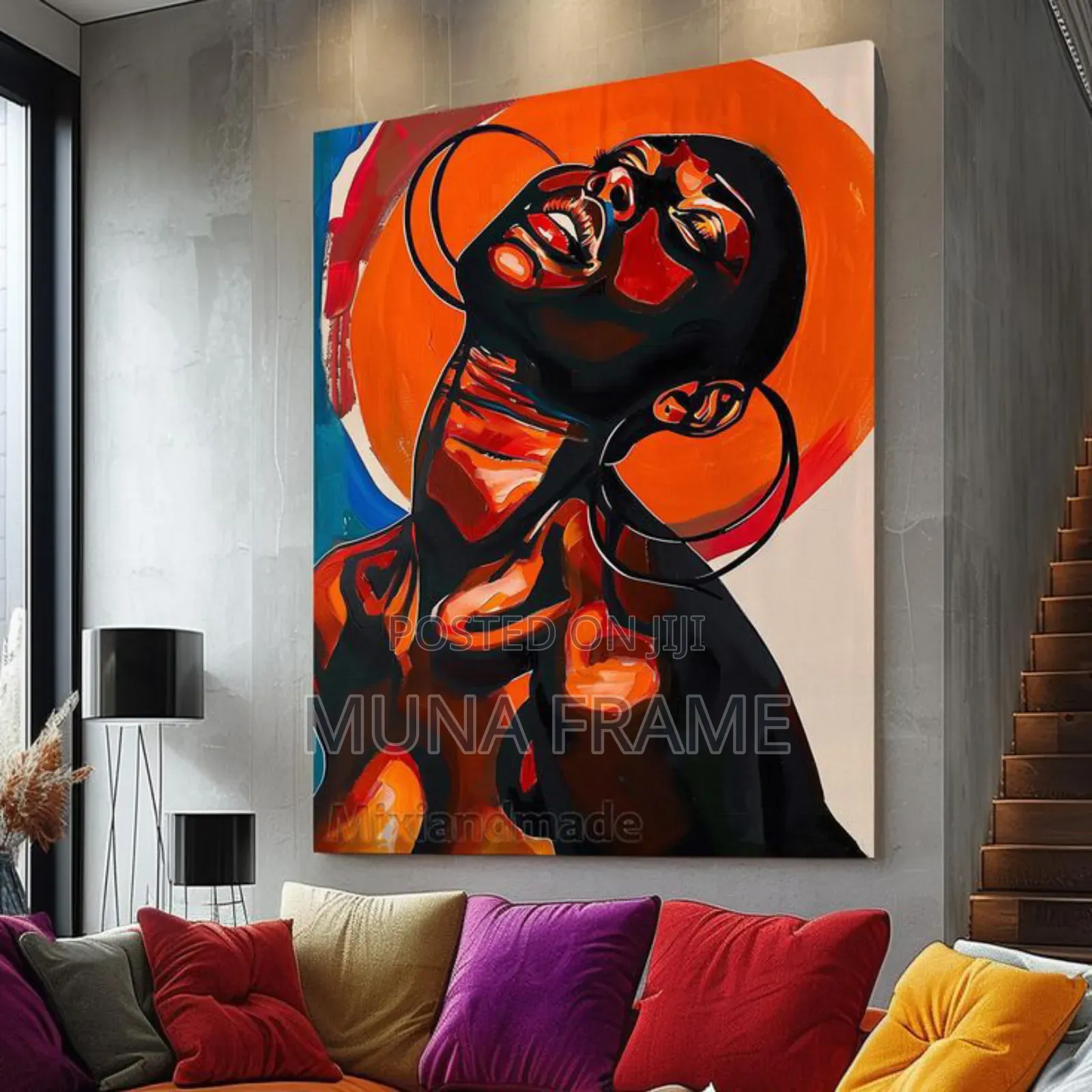 36 by 48 Abstract Colourful Artwork Canvas Print