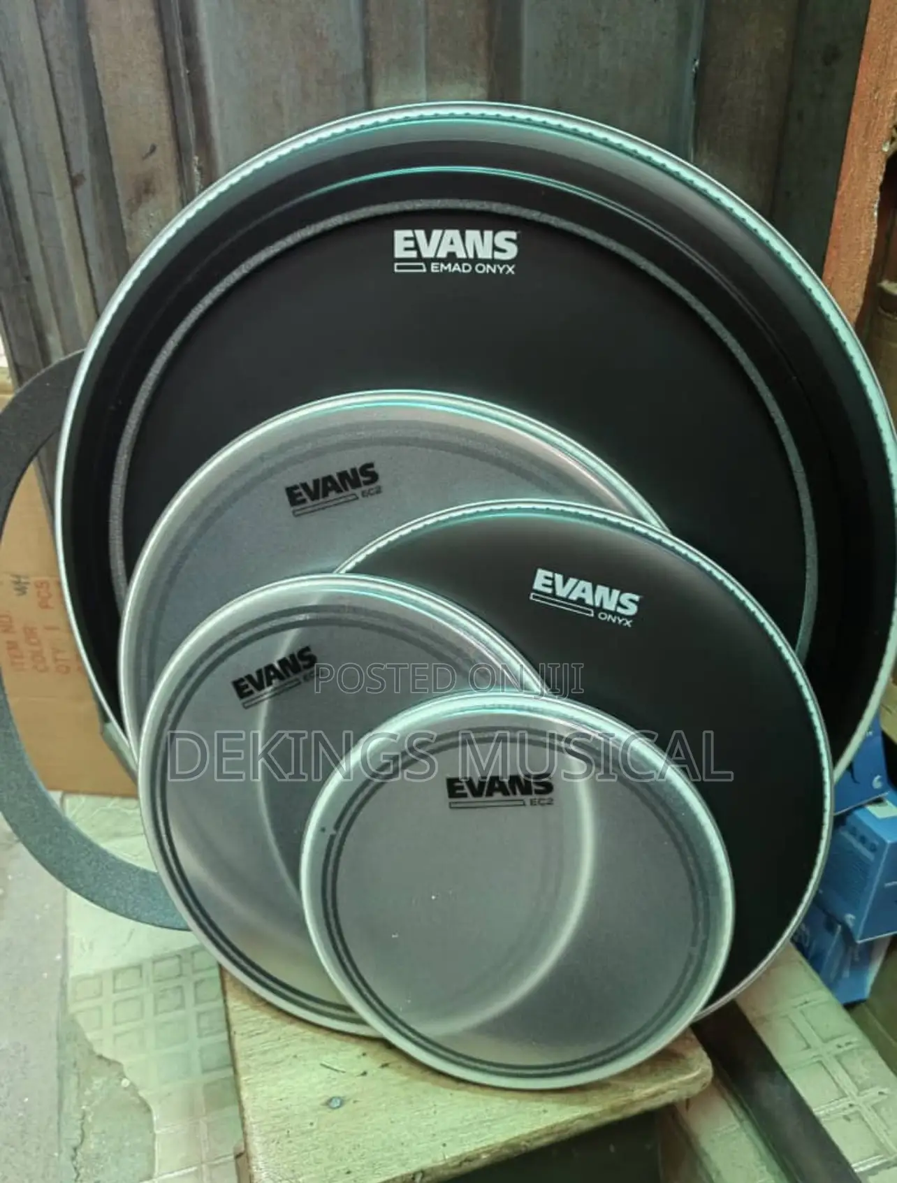 Evans EMAD ONYX 5 PCS Drum Head Velon
