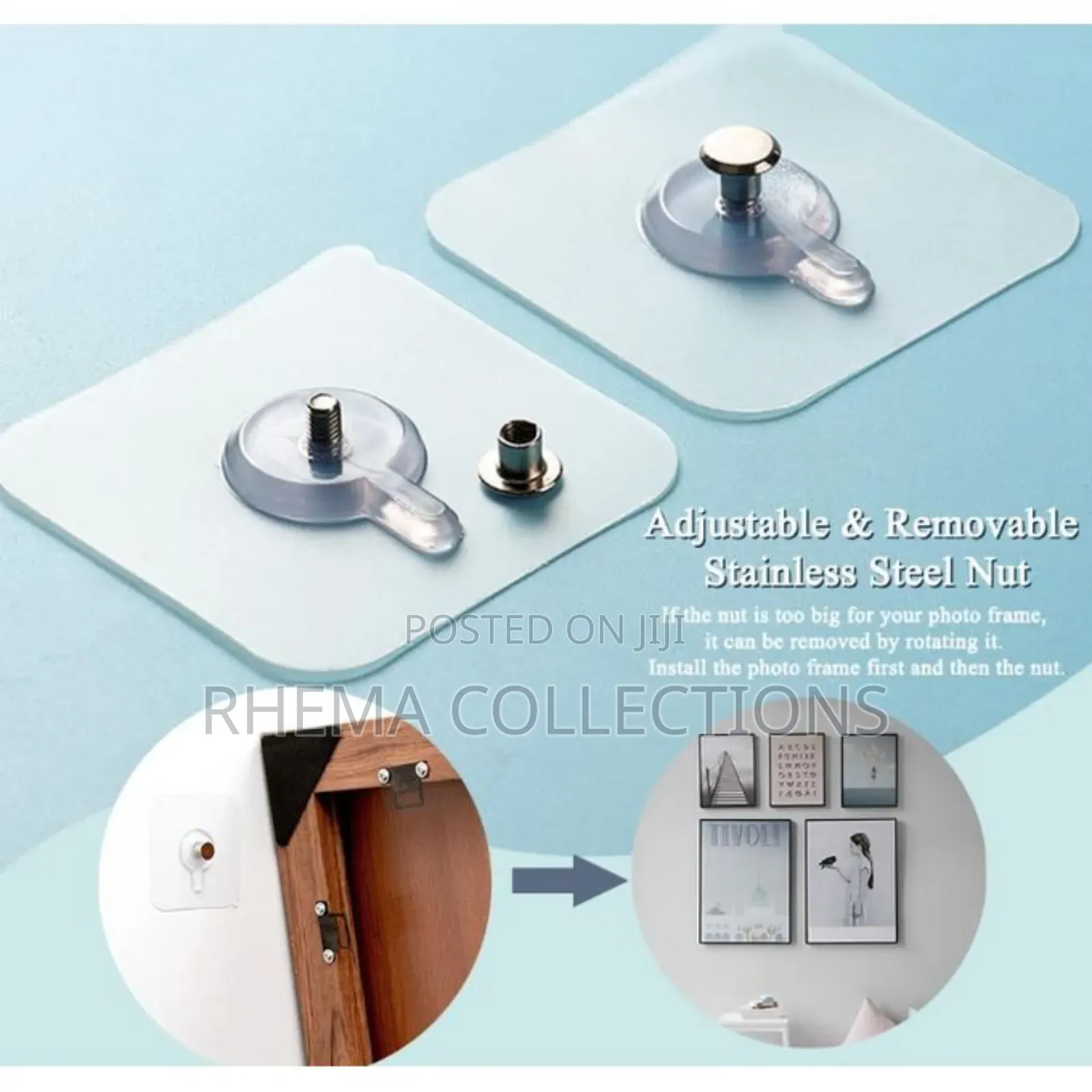 12pcs Wall Mounted Adhesive Screw Wall Hook