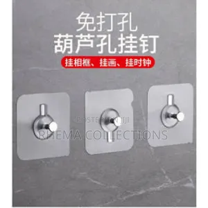 12pcs Wall Mounted Adhesive Screw Wall Hook