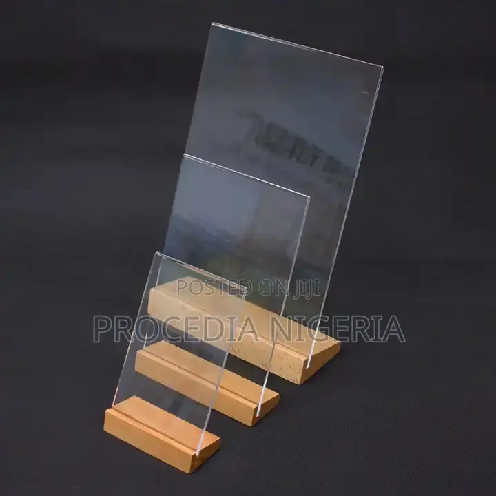 Menu/Payment Qr-Code Multipurpose Acrylic Wood-Based Signage