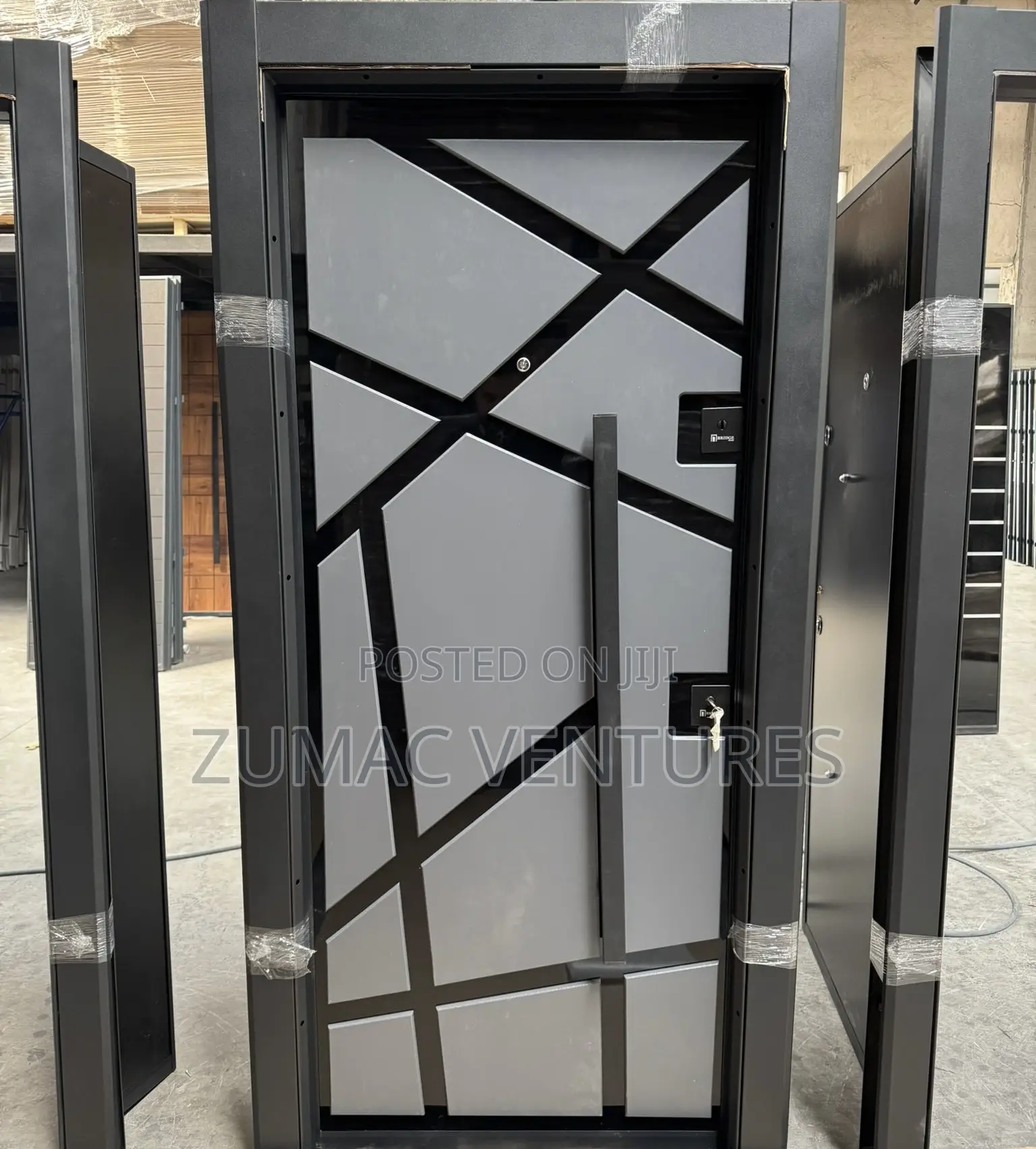 Gray Extra Height Security Door