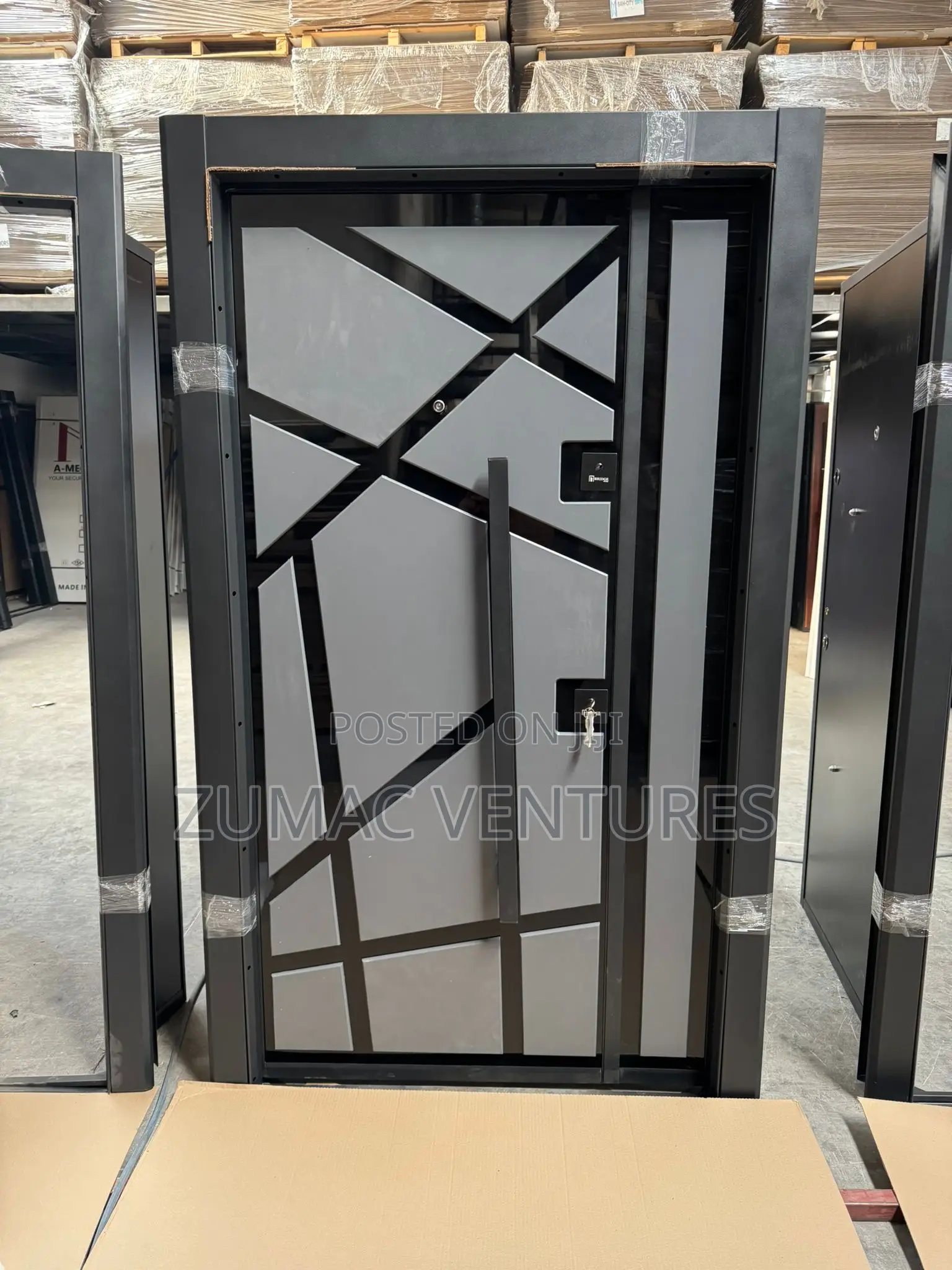 Gray Extra Height Security Door