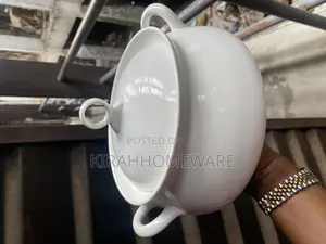 Ceramic White Bowl With Cover
