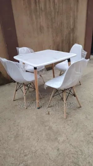 Newly Imported Wood Top Dining and Fiber Wood Leg Chair