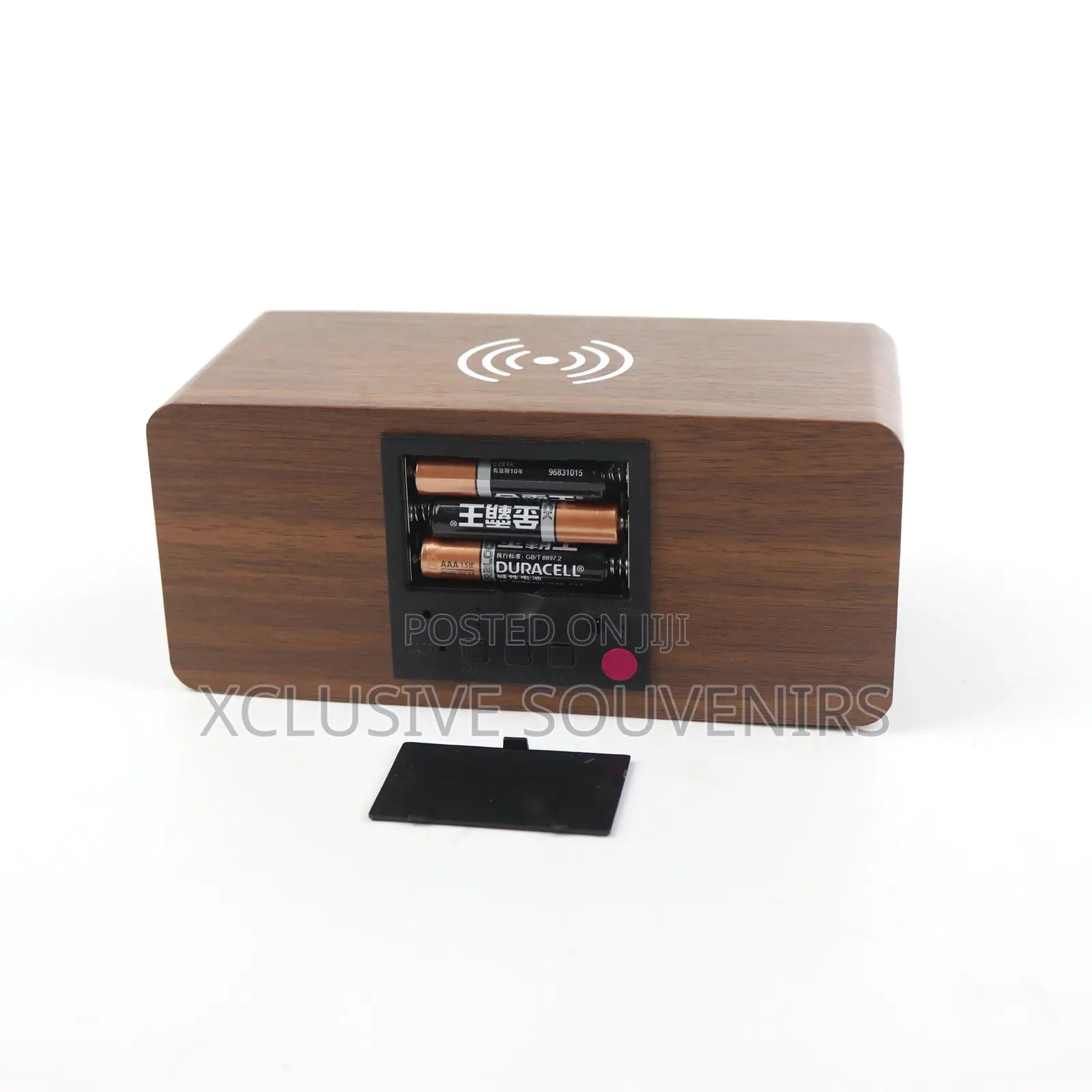 Wooden Led Digital Alarm Table Clock With Wireless Charging