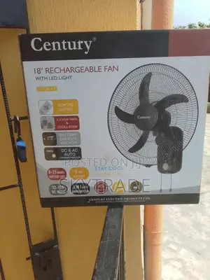 Durable Century 18 " Rechargeable Fan + Remote Control