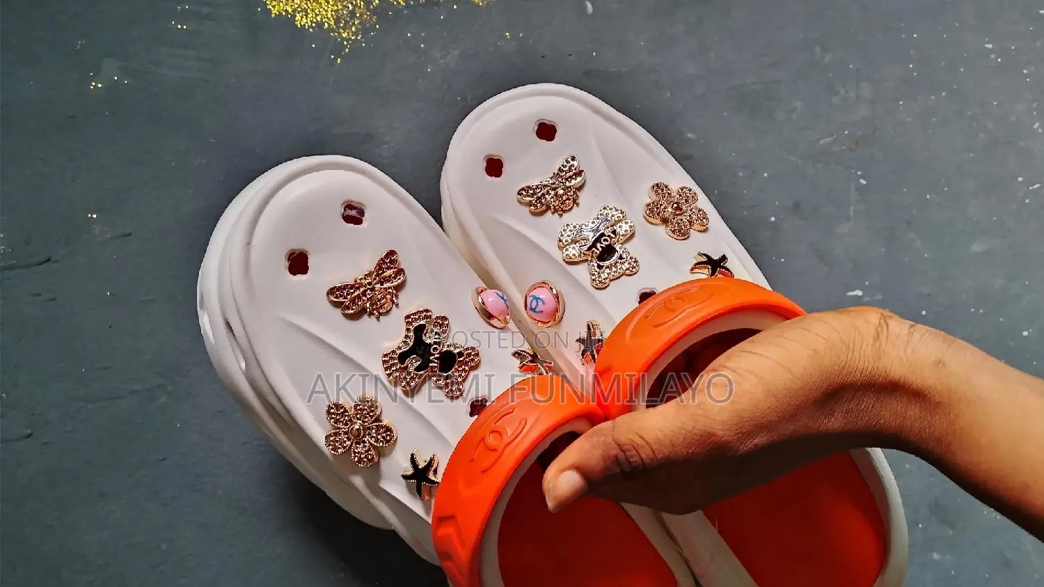 White And Black Crocks