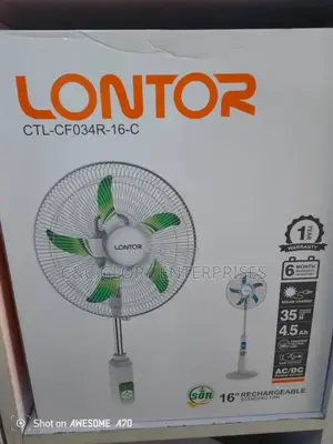Lontor Rechargeable 16" Fan. Call US