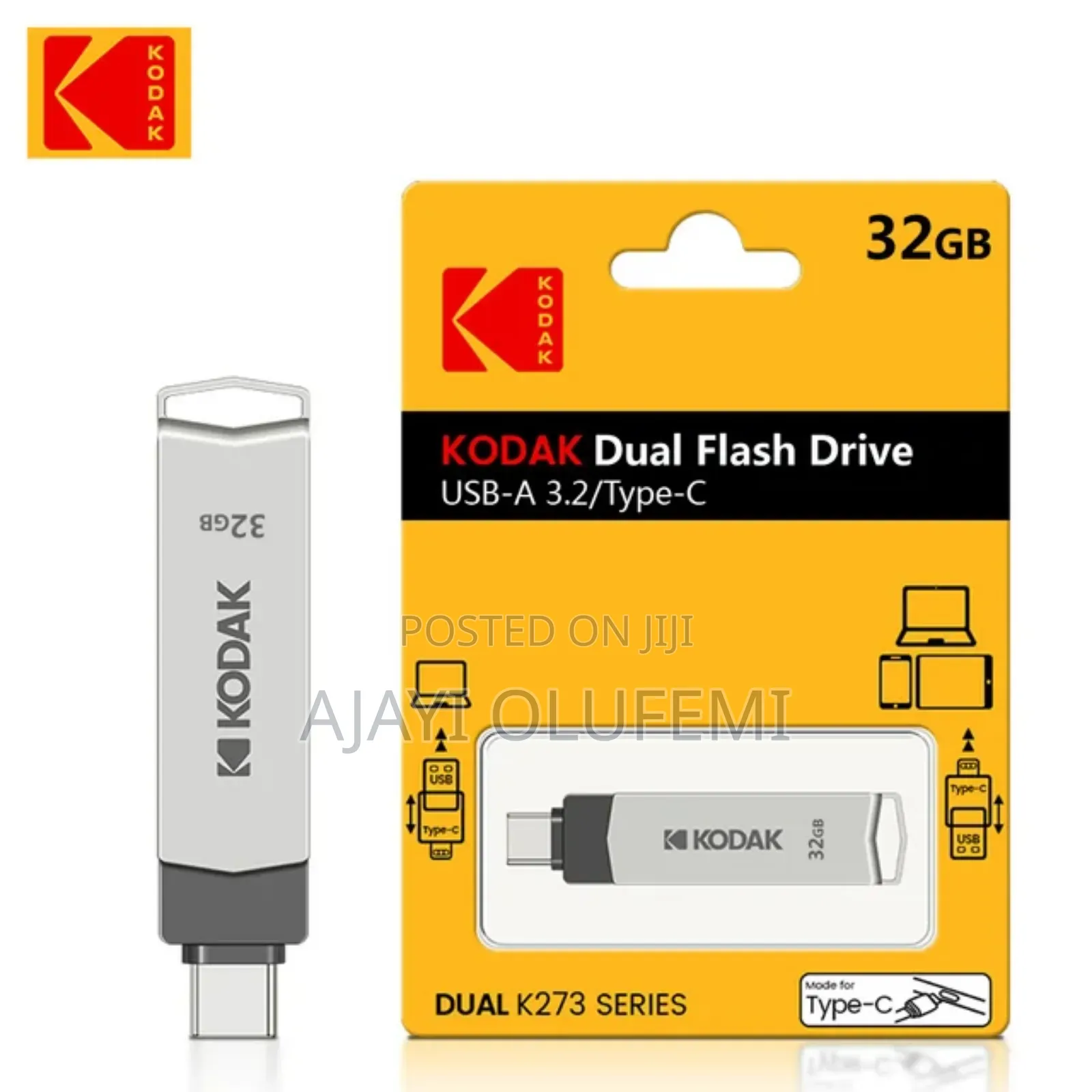 KODAK Type C / USB 3.2 Metal Flash Drives (32,64 126GB).