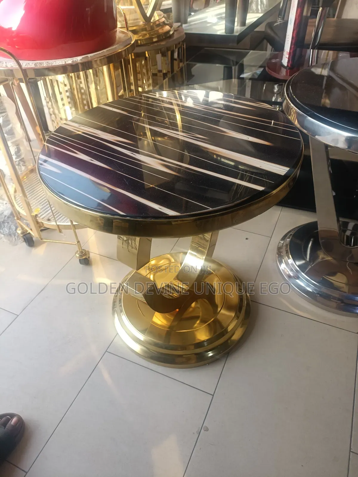 Gold Side Stool