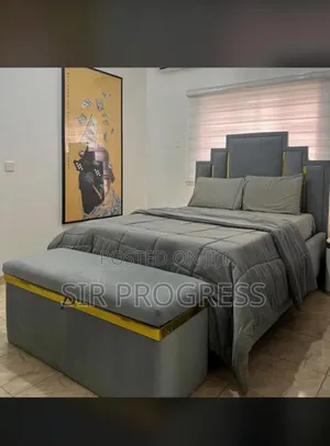 Fantastic Padded King Size Bedframe With Ottoman