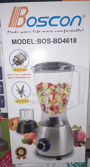 Boscon 400watts Blender and Grinder-Stainless Steel Motor