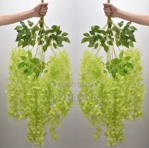 Lemon Green Color Wisteria Artificial Plants