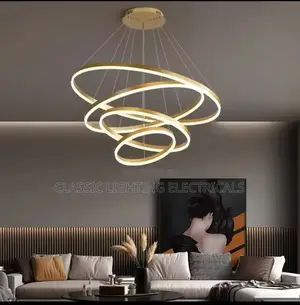 Modern Pendant Lamp Led Rings Circle Ceiling Hanging Light