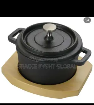 14cm Die Cast Sizzling Pot With Lid
