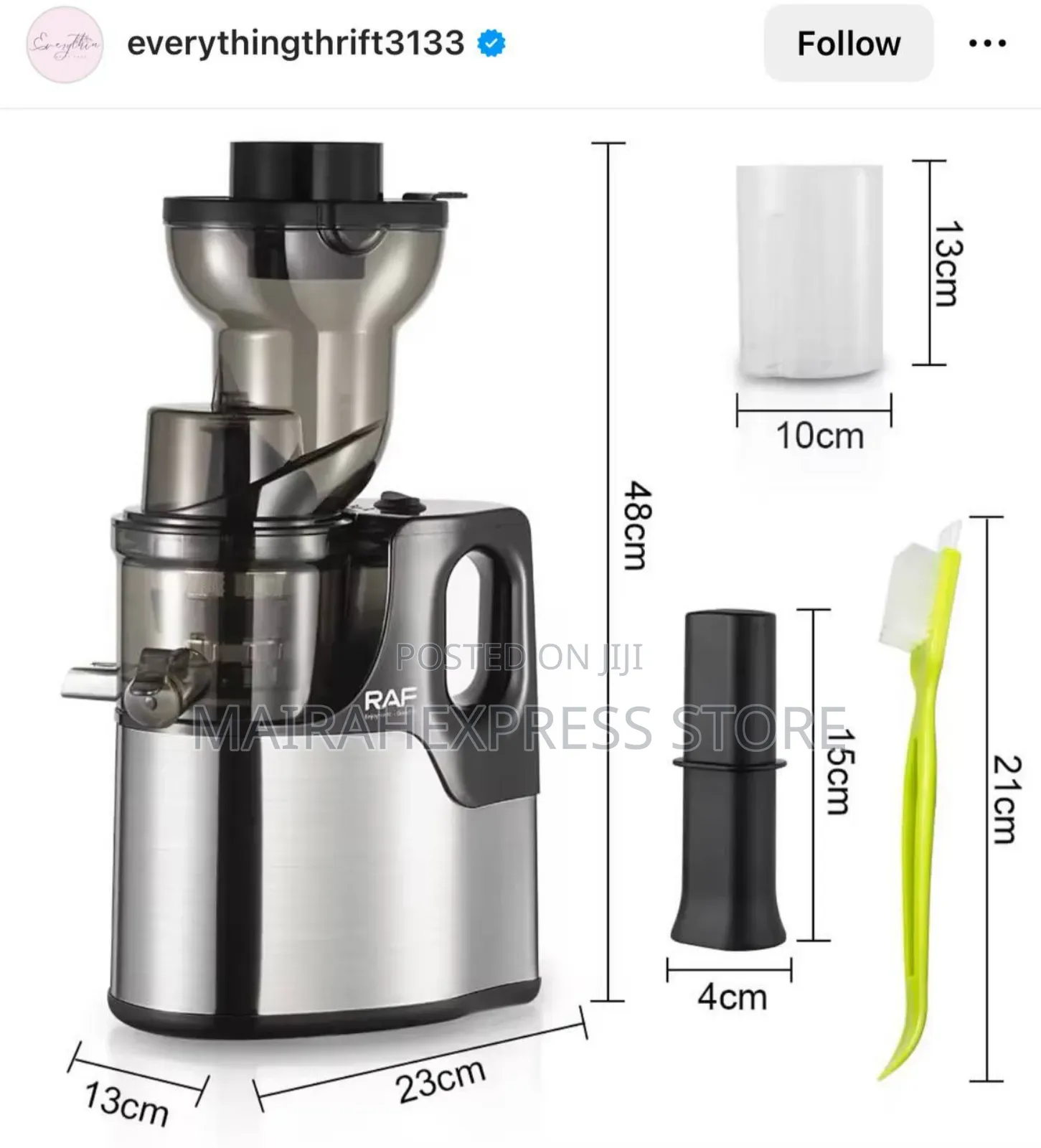 Raf Slow Juicer M