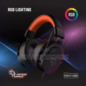 Porodo Gaming PC RGB ENC Gaming Headphones - Black