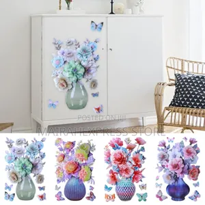 1 Sheet 3d Flowers Wall Sticker Flower
