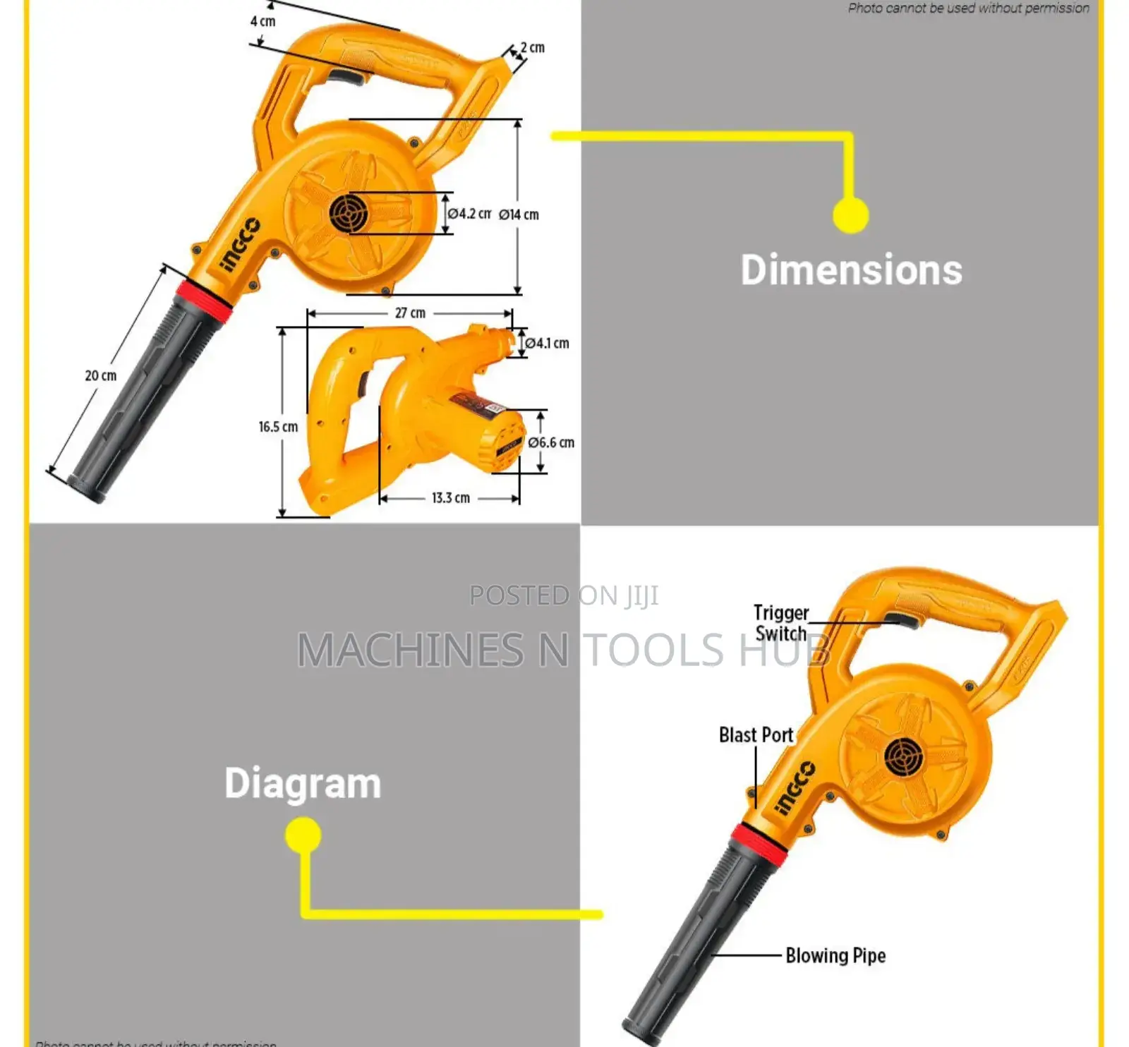 INGCO 20V Cordless 3pcs Kit