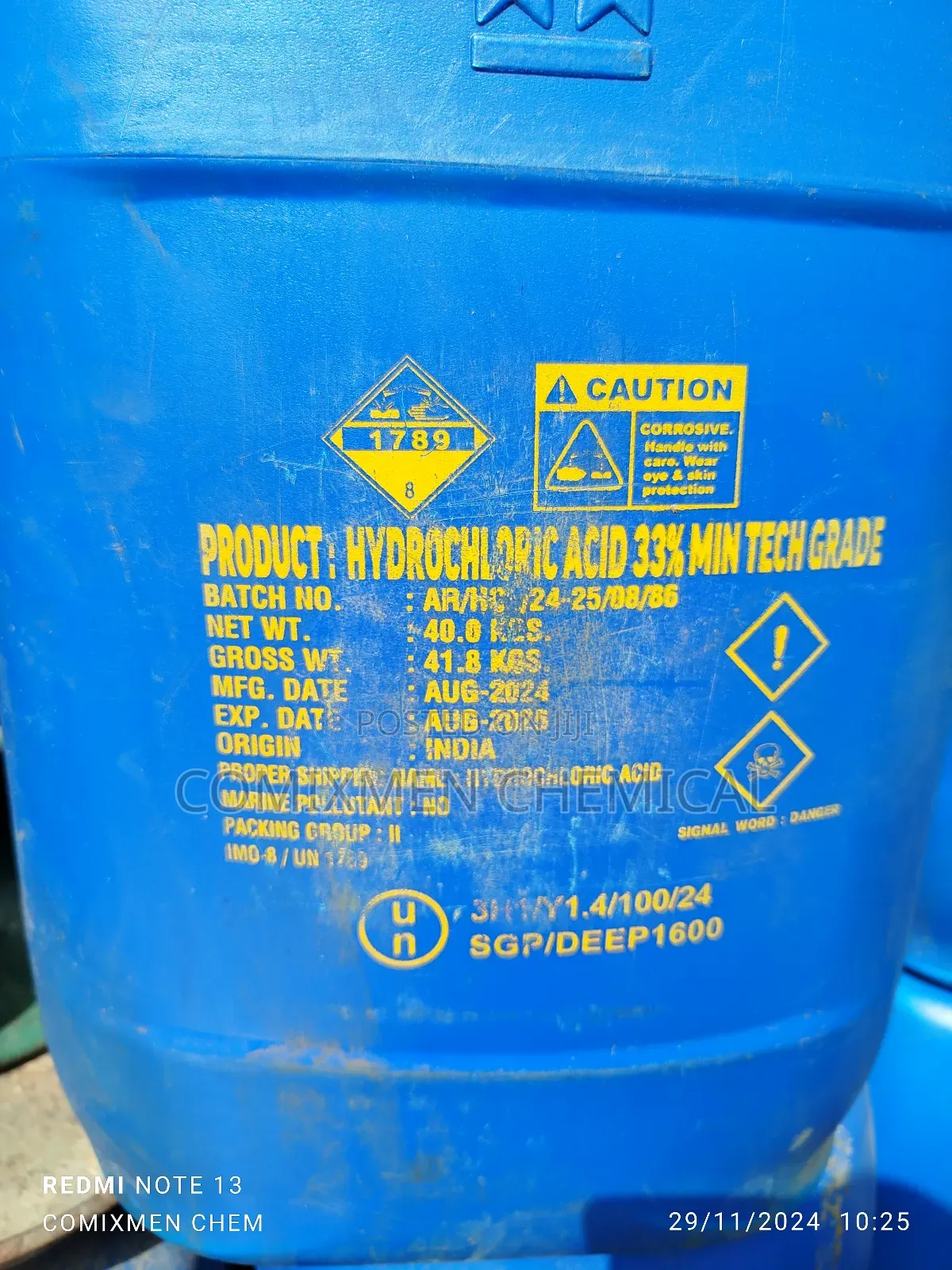 Hydrochloric Acid (HCL) 33%