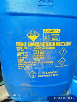 Hydrochloric Acid (HCL) 33%