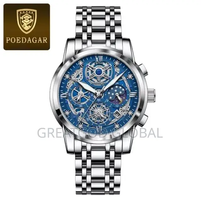 Poedegar Active Chronograph Chain With Box and Bag
