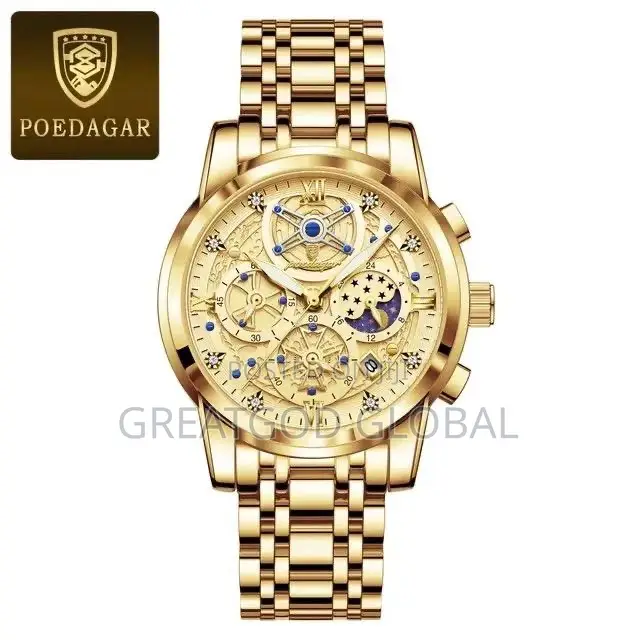 Poedegar Active Chronograph Chain With Box and Bag