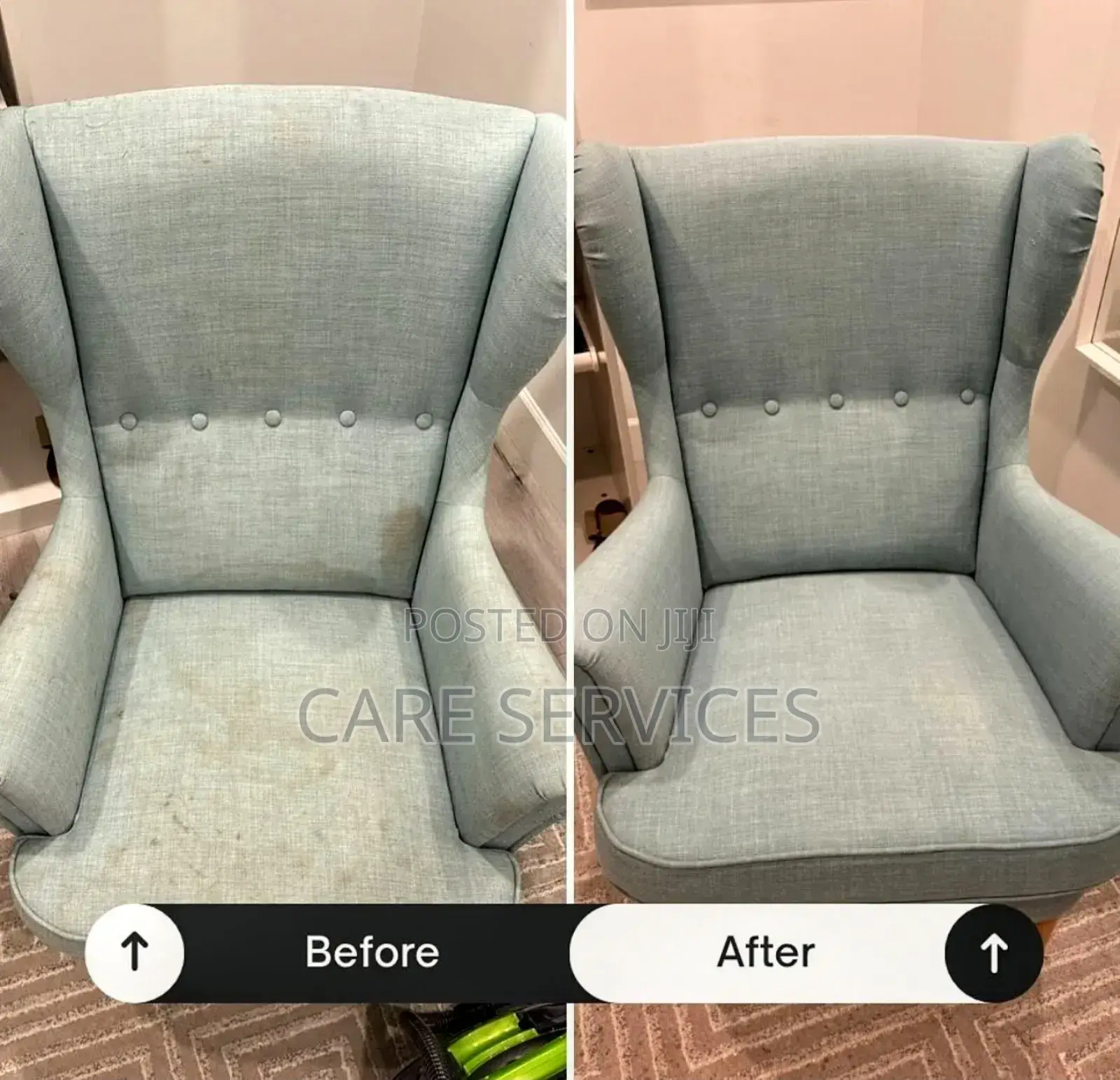 Before and After Chair Cleaning