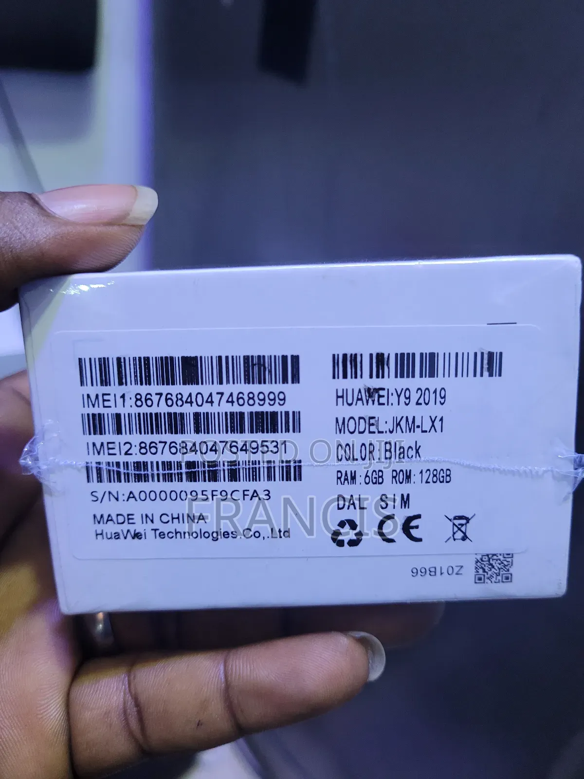 New Huawei Y9 2019 128 GB Black