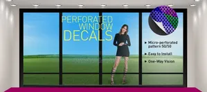 Printed Perforation Window Graphics For Stores A