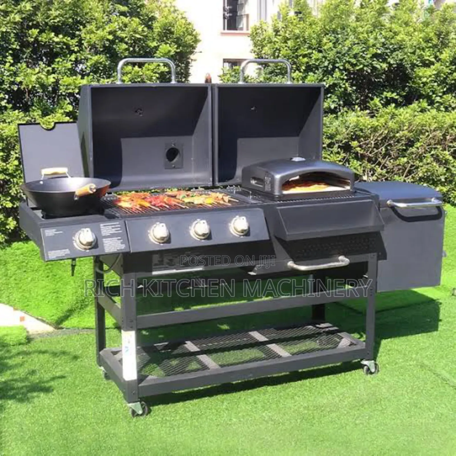 Gas Charcoal Barbecue Grill (2 in 1)