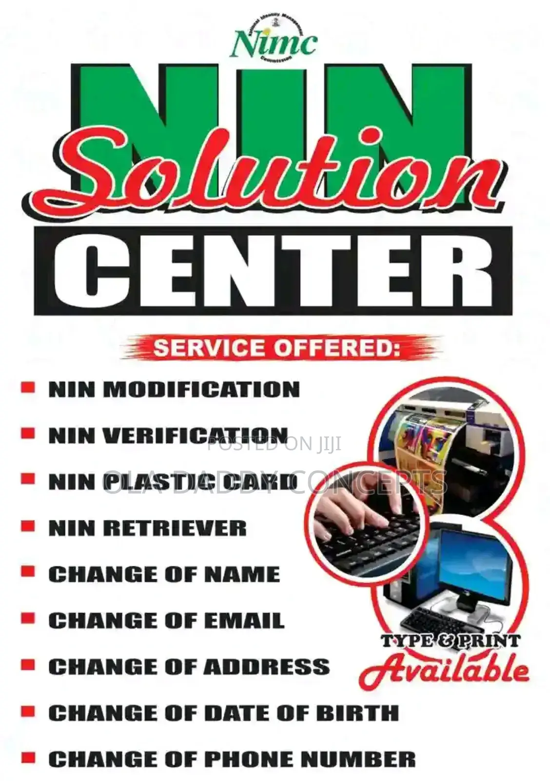 Nin Modification Service